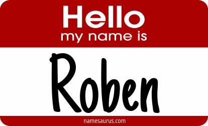 Hello my name is Roben png download