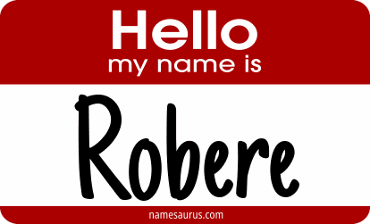 Hello my name is Robere png download