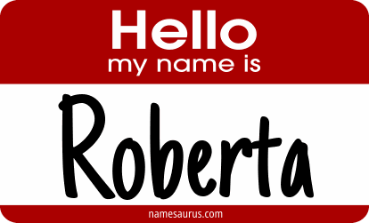 Hello my name is Roberta png download