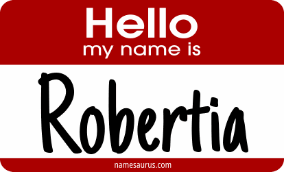 Hello my name is Robertia png download