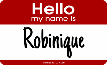 Hello my name is Robinique png download
