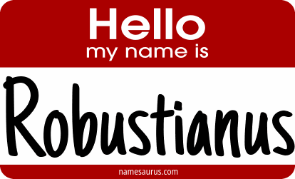 Hello my name is Robustianus png download