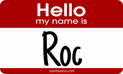 Hello my name is Roc png download