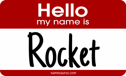 Hello my name is Rocket png download