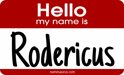 Hello my name is Rodericus png download