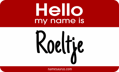 Hello my name is Roeltje png download
