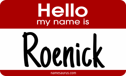 Hello my name is Roenick png download