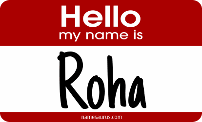 Hello my name is Roha png download