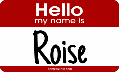 Hello my name is Roise png download