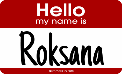 Hello my name is Roksana png download