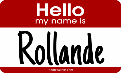 Hello my name is Rollande png download