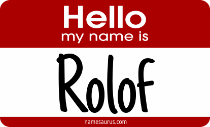 Hello my name is Rolof png download