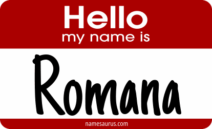 Hello my name is Romana png download