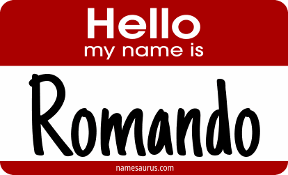 Hello my name is Romando png download