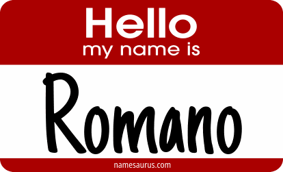 Hello my name is Romano png download