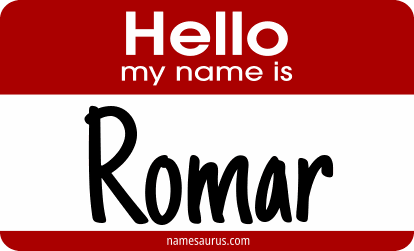 Hello my name is Romar png download