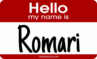 Hello my name is Romari png download