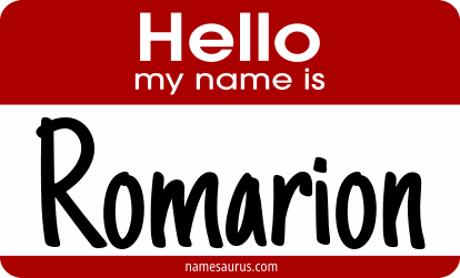 Hello my name is Romarion png download