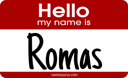 Hello my name is Romas png download