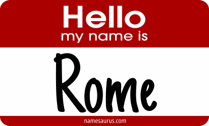 Hello my name is Rome png download