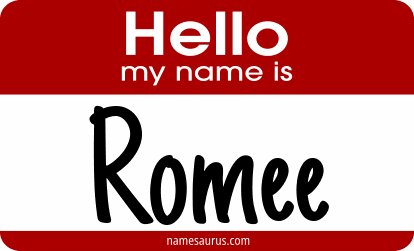 Hello my name is Romee png download