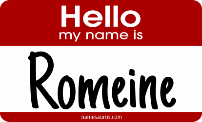 Hello my name is Romeine png download