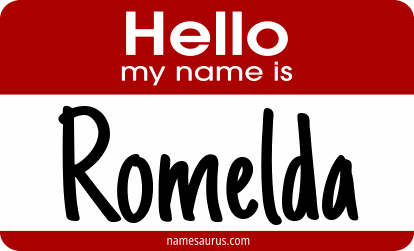 Hello my name is Romelda png download