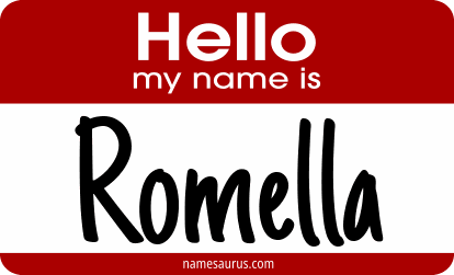 Hello my name is Romella png download