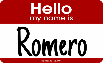 Hello my name is Romero png download