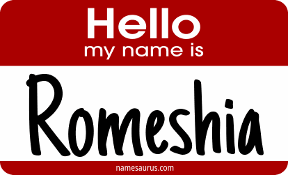 Hello my name is Romeshia png download