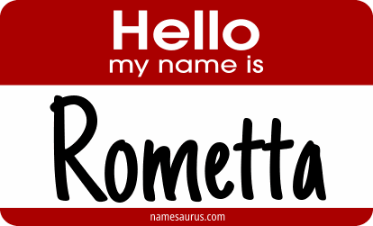 Hello my name is Rometta png download
