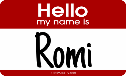 Hello my name is Romi png download