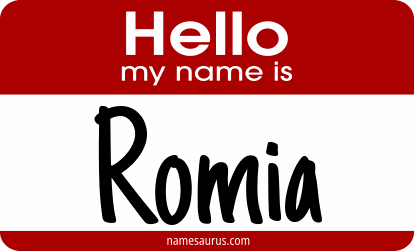 Hello my name is Romia png download