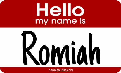 Hello my name is Romiah png download