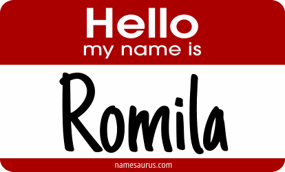 Hello my name is Romila png download