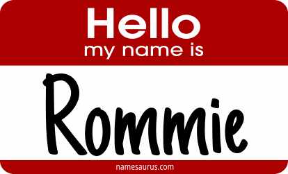 Hello my name is Rommie png download