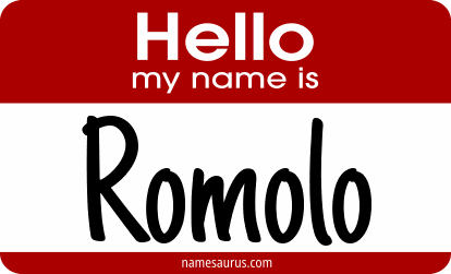 Hello my name is Romolo png download