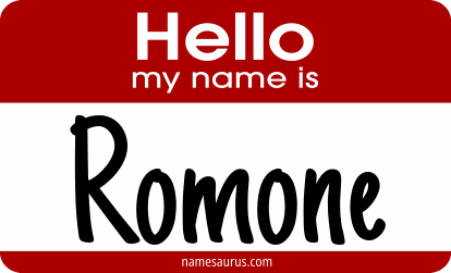 Hello my name is Romone png download