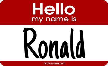 Hello my name is Ronald png download