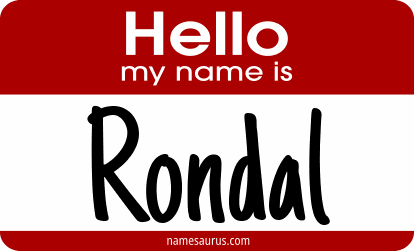 Hello my name is Rondal png download