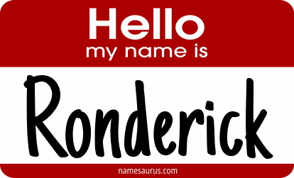 Hello my name is Ronderick png download