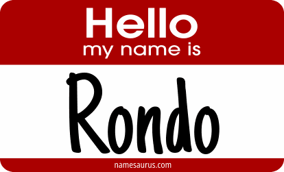 Hello my name is Rondo png download