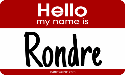 Hello my name is Rondre png download