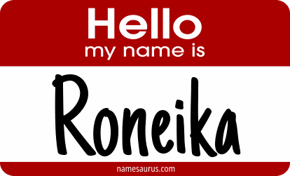 Hello my name is Roneika png download
