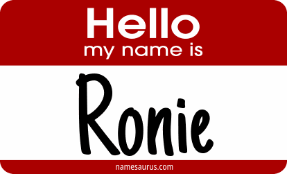 Hello my name is Ronie png download