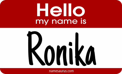 Hello my name is Ronika png download