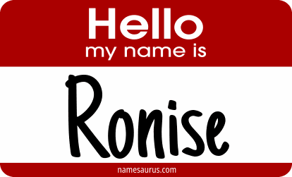 Hello my name is Ronise png download