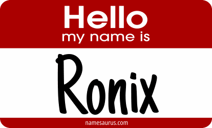 Hello my name is Ronix png download