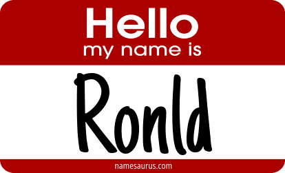 Hello my name is Ronld png download
