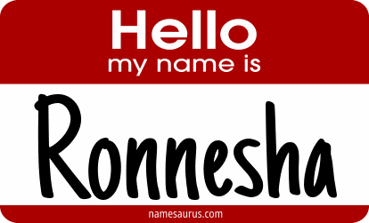 Hello my name is Ronnesha png download